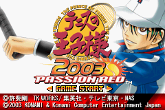 Tennis no Ouji-sama 2003 - Passion Red Title Screen